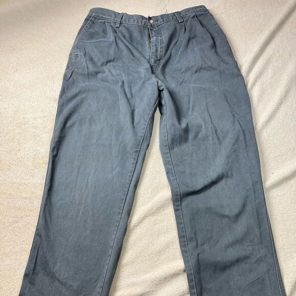 Carhartt Other - Carhartt Men Vintage Pleated Chino Khaki Pants 34x34 Gray Cotton Comfort B1320LV